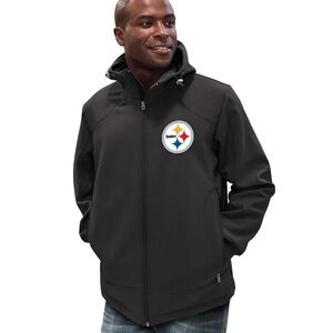 Pittsburgh Steelers NFL First Down Soft Shell Bonded Hooded FZ Jacket